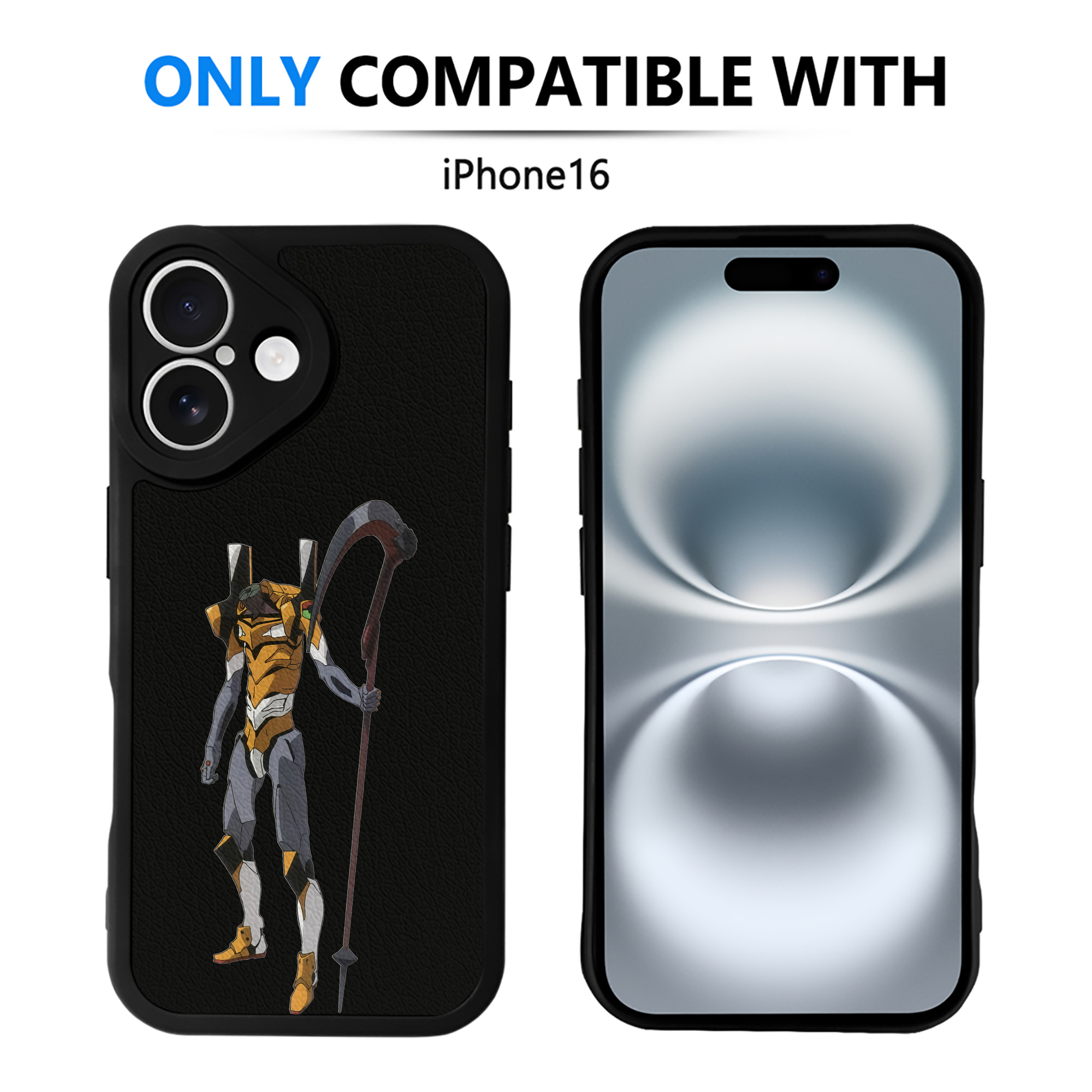 （画像用） EVA 新世紀エヴァンゲリオン 【iPhone 16シリーズ対応】シリコンスマホケース（レザー調） 材質：シリコン